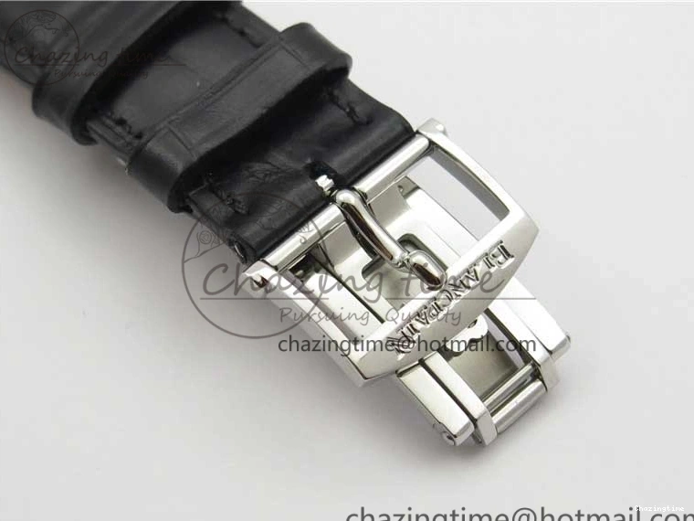 0128 MultiPurpose Villeret 6654 SS Complicated Function OMF 1:1 Best Edition White Dial on Black Leather Strap A6654 V 7901